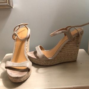 Badgley Mischka Silver Wedges